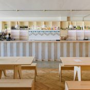 DEZEEN: Fleet creates timber “nest” and zigzagging bar for east London brewery